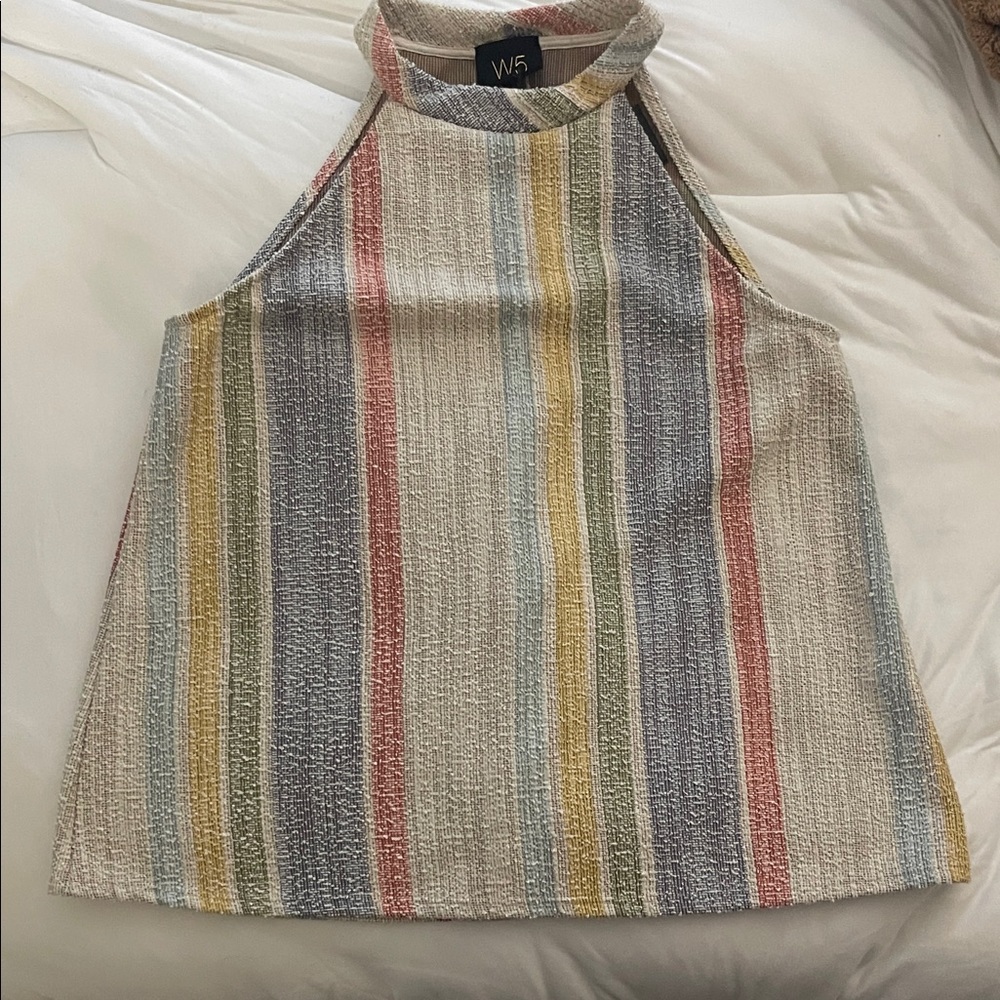 W5 for Anthropologie Striped Halter Top in Multicolor